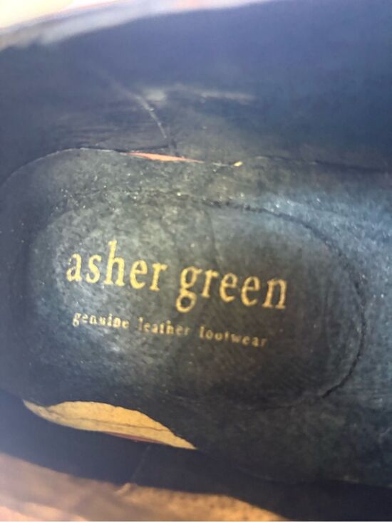 Asher Green Men\'s Black Leather Double Monk Strap Dress Shoes Size 12 main image 4